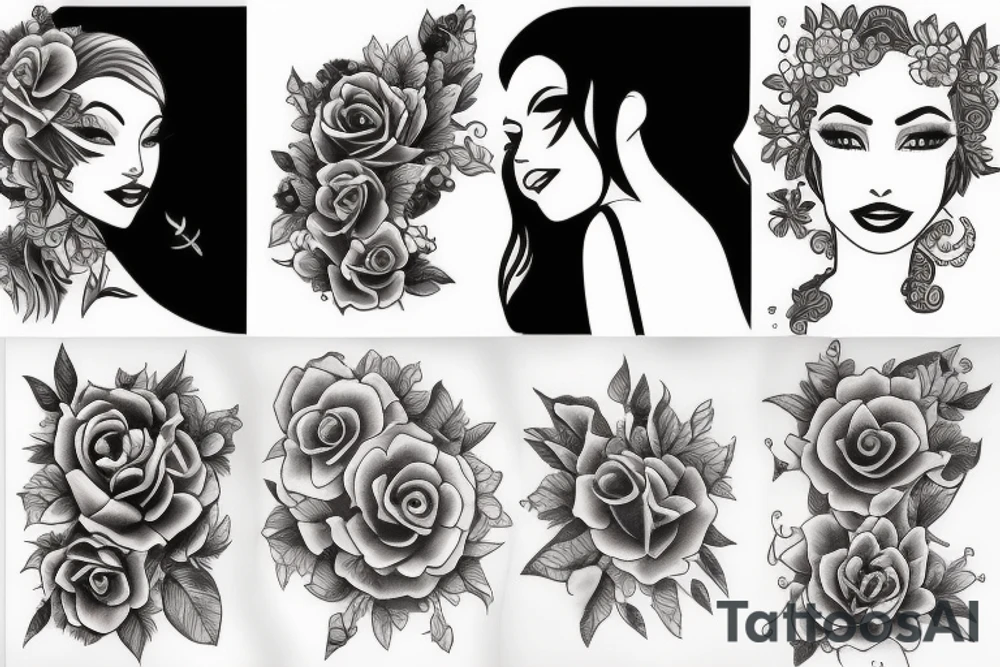 a sexy lady tattoo idea