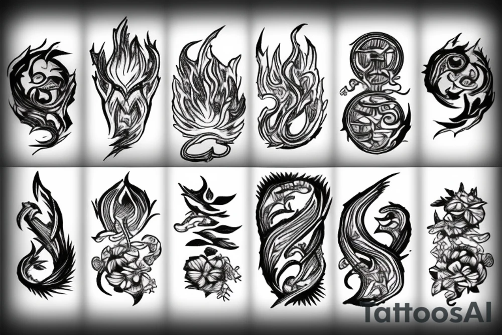 Flame and title Jungle tattoo idea