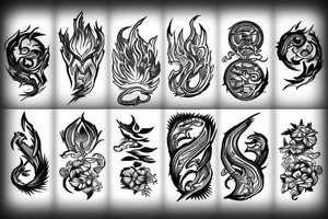 Flame and title Jungle tattoo idea