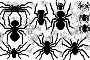 Black spider with cut emerald embedded in abdomen tattoo idea