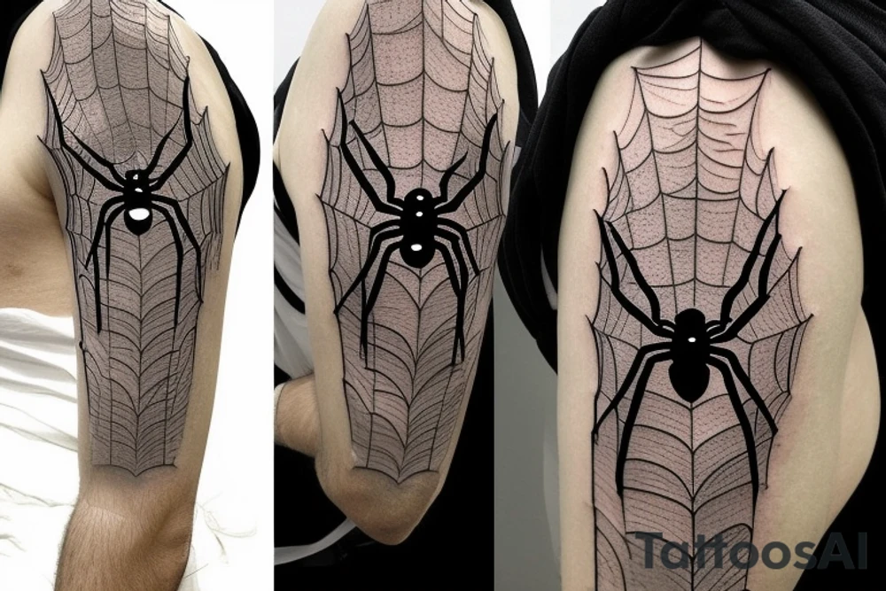 spider with cut emerald embedded in abdomen tattoo idea