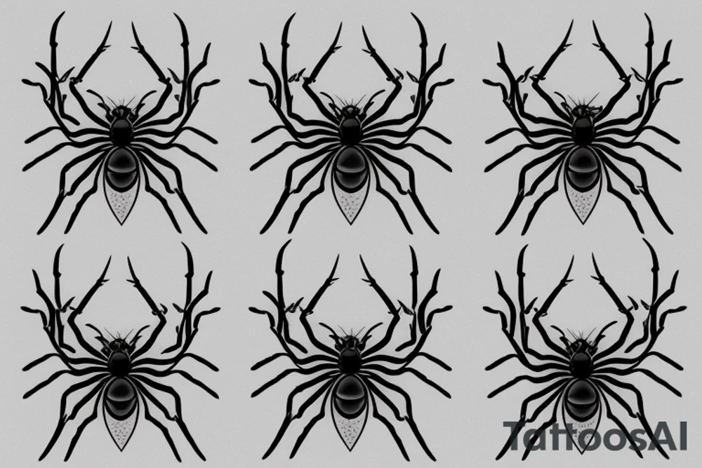 spider with emerald gemstone abdomen tattoo idea