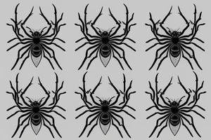 spider with emerald gemstone abdomen tattoo idea
