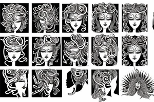 Medusa beautiful in color tattoo idea