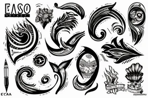 Escamas Fechas Brazo tattoo idea