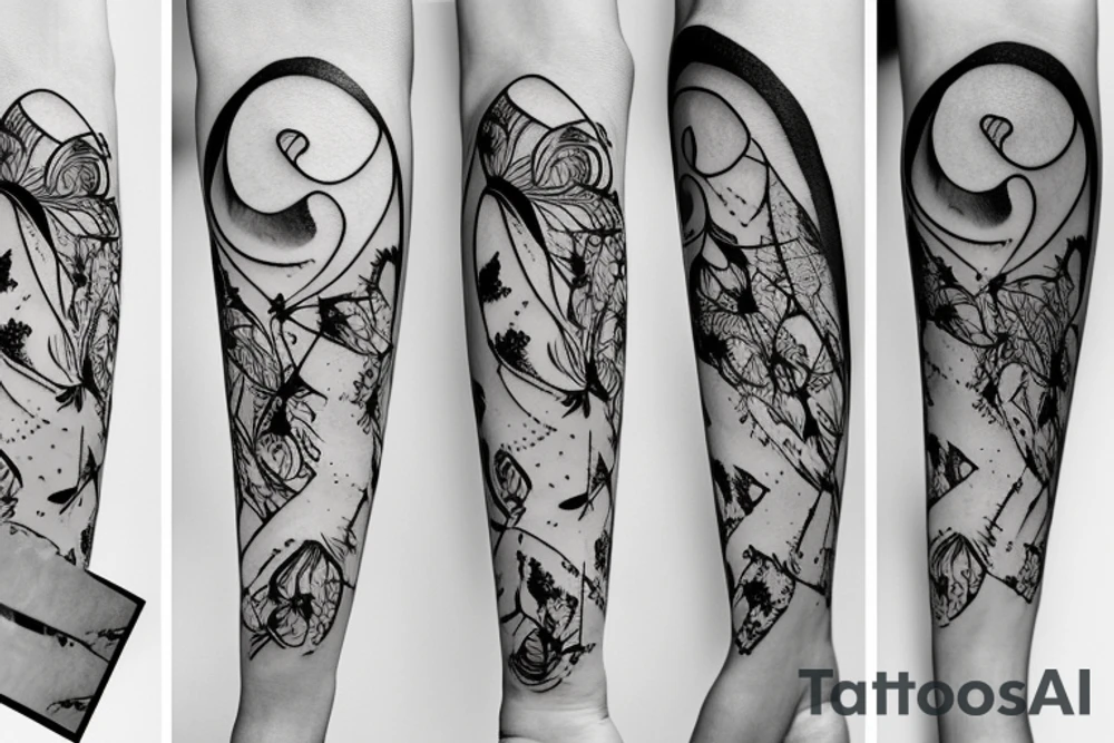 Woman holding a glass of wine tattoo idea