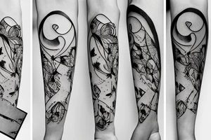 Woman holding a glass of wine tattoo idea