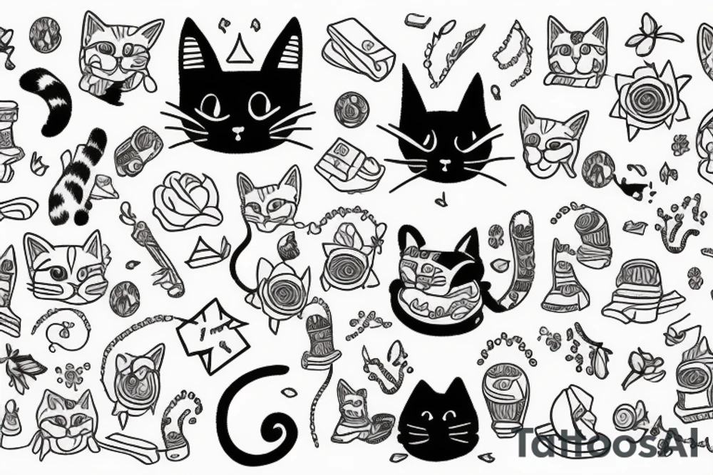 cat with a sweater tattoo idea