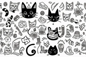 cat with a sweater tattoo idea