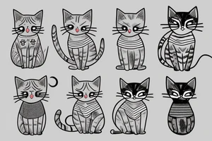 cat with a sweater tattoo idea