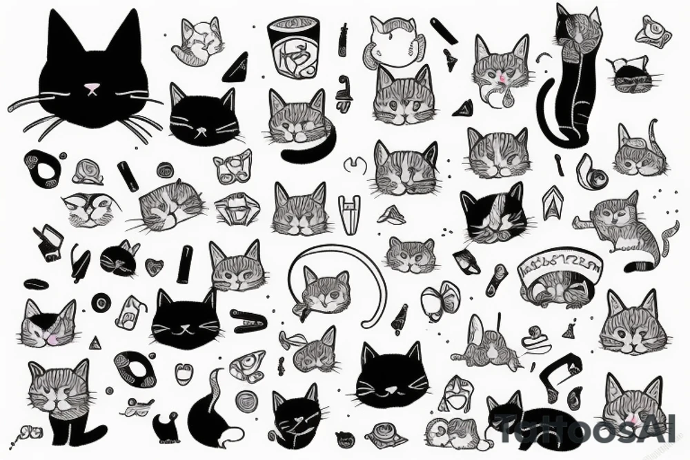 cat with a sweater tattoo idea