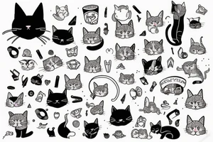 cat with a sweater tattoo idea