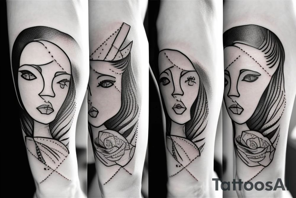 Woman with wine tattoo idea