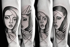 Woman with wine tattoo idea