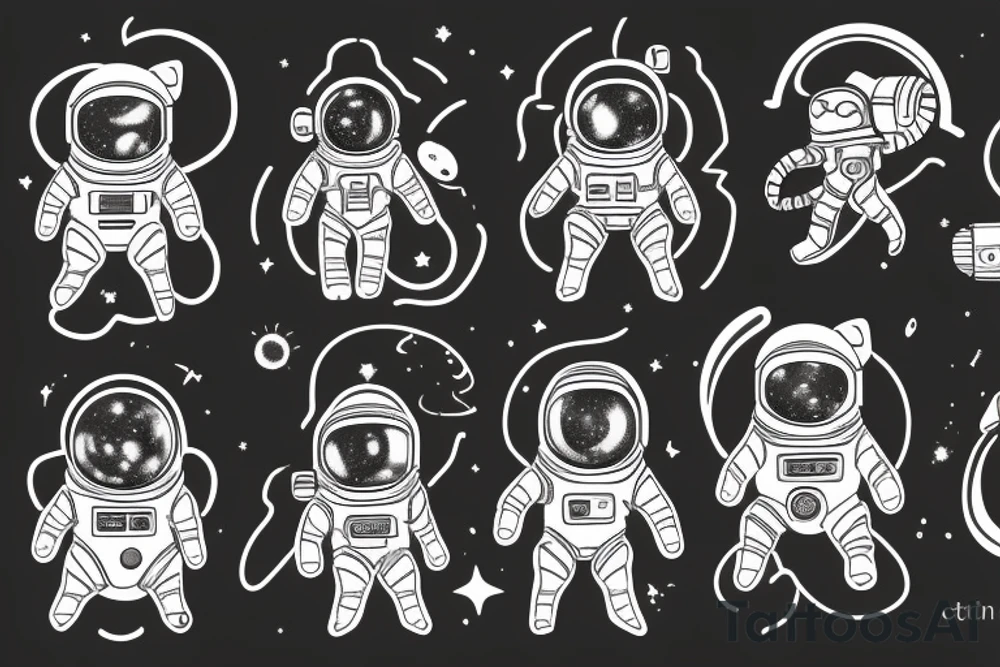 Spaceman cat tattoo idea