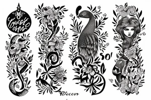 "non ducor, duco" in quotations in latin script overall feminine tattoo idea
