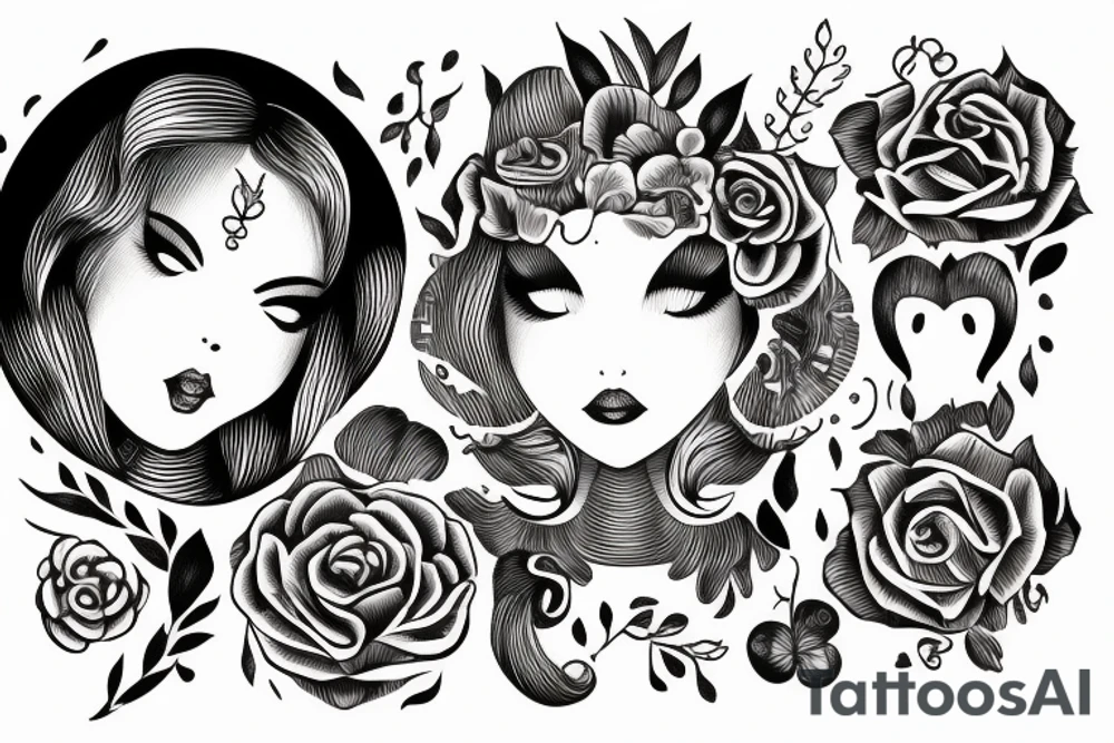 "non ducor, duco" in quotations in latin script overall feminine tattoo idea