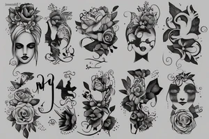 "non ducor, duco" in quotations in latin script overall feminine tattoo idea