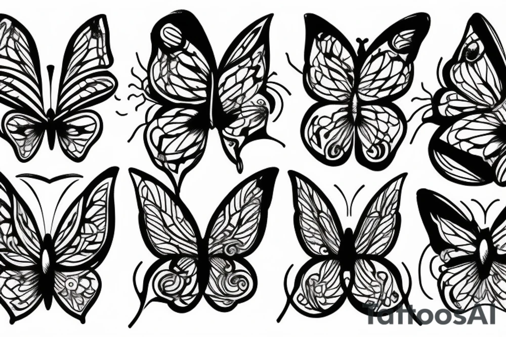 cat fish butterfly magic tattoo idea