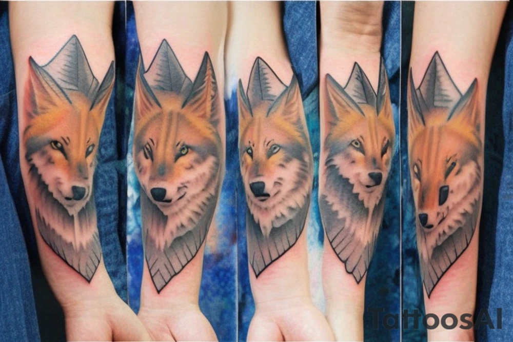 Family 3 wolf pack tattoo idea