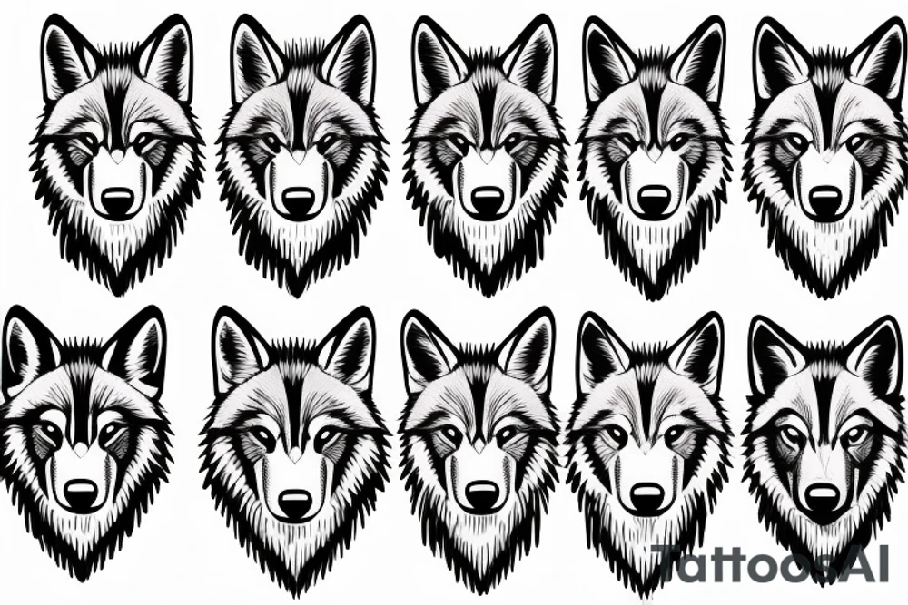 Family 3 wolf pack tattoo idea