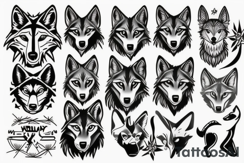 wolf pack tattoo idea
