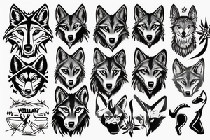wolf pack tattoo idea