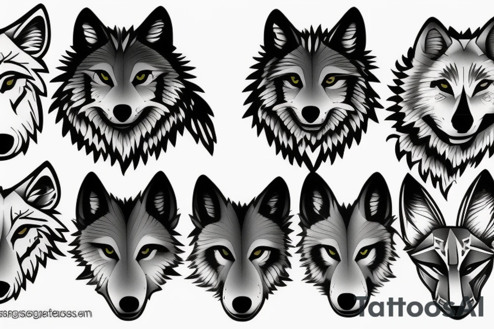 wolf pack tattoo idea