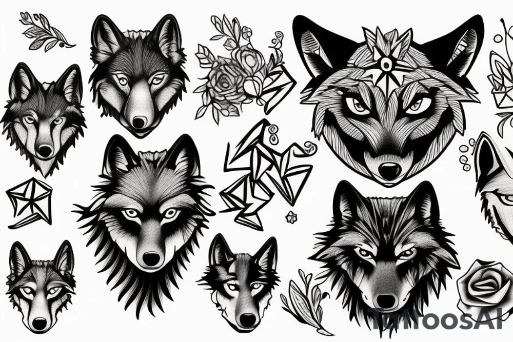 wolf pack tattoo idea