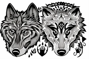 wolf pack tattoo idea