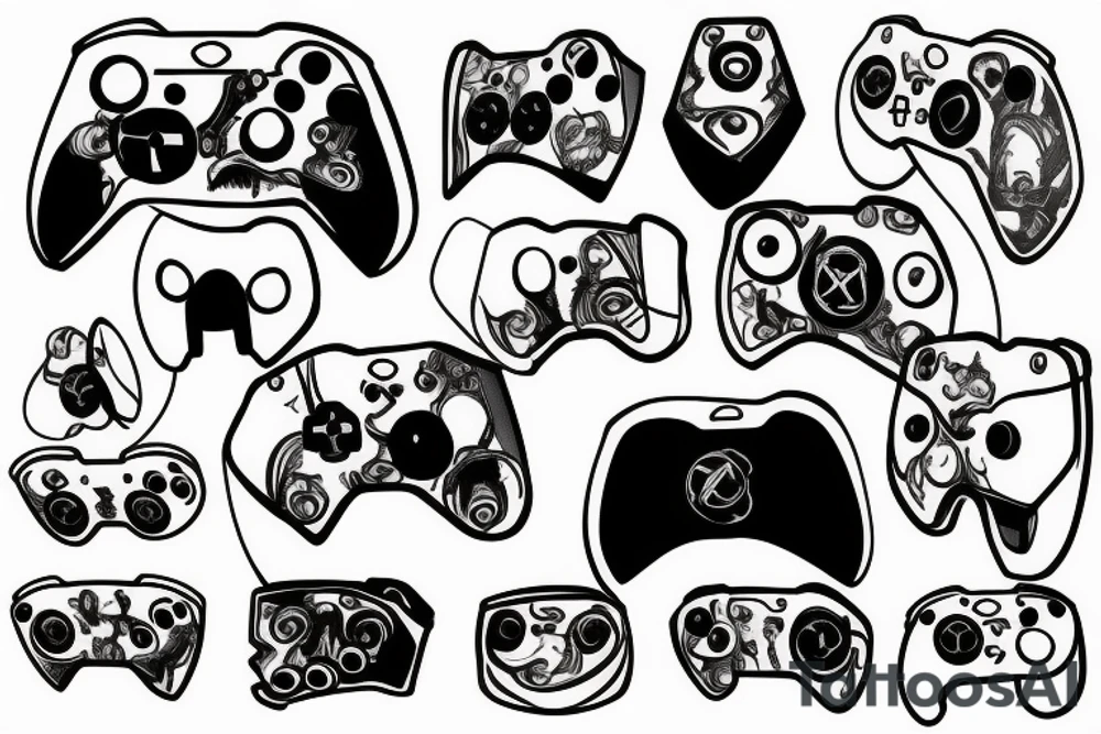 Xbox controller monster tattoo idea