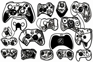 Xbox controller monster tattoo idea