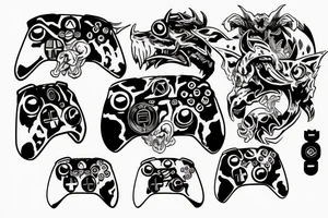 Demon xbox controller tattoo idea