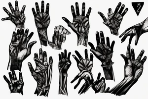 Linkin Park symbol with hands tattoo idea