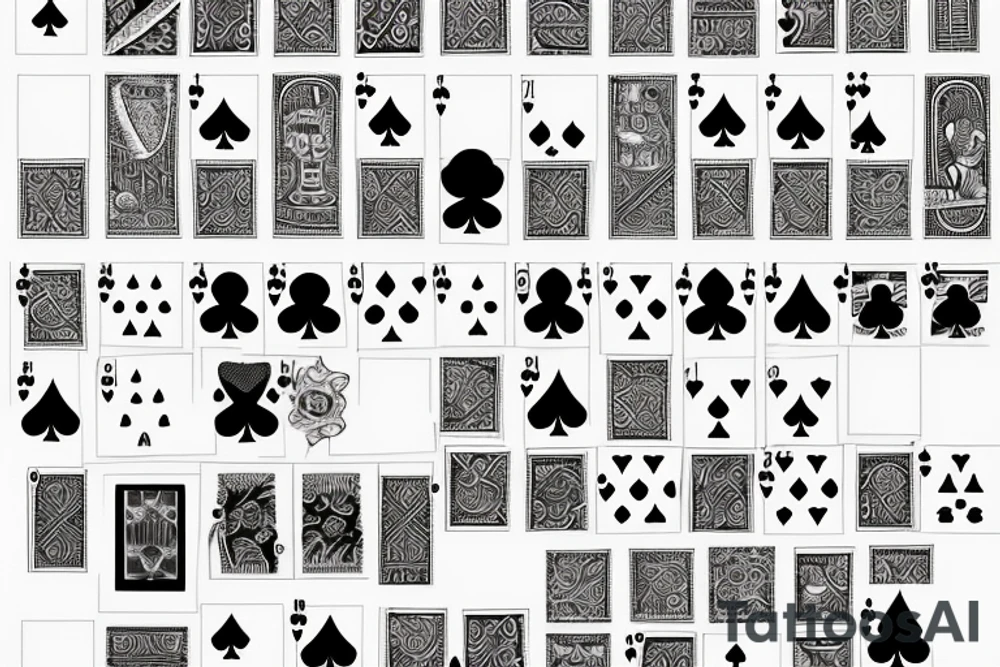 italian playing cards tattoo idea