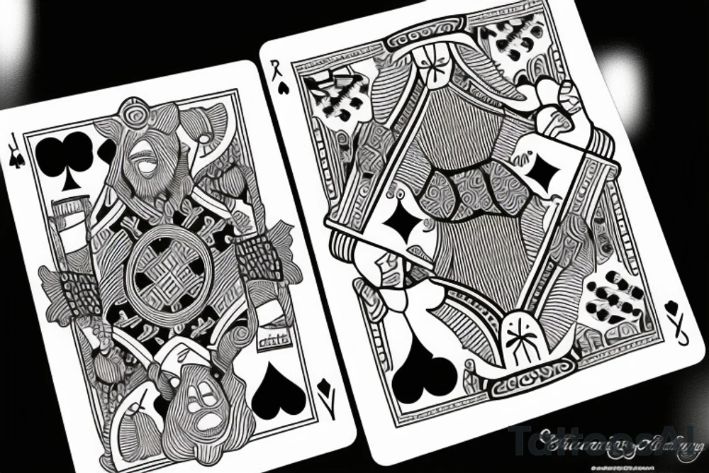 italian playing cards tattoo idea