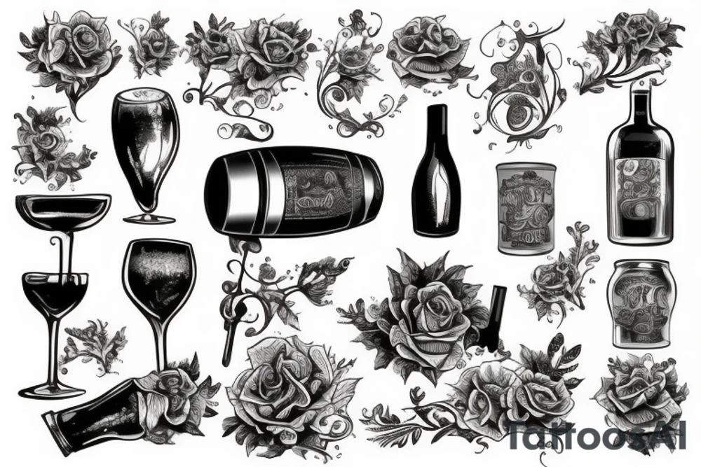 wine making tattoo idea