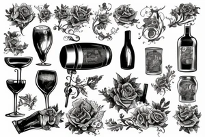 wine making tattoo idea