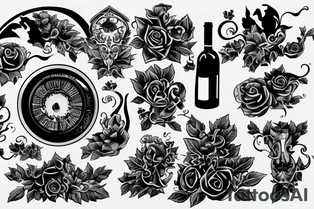 wine making tattoo idea