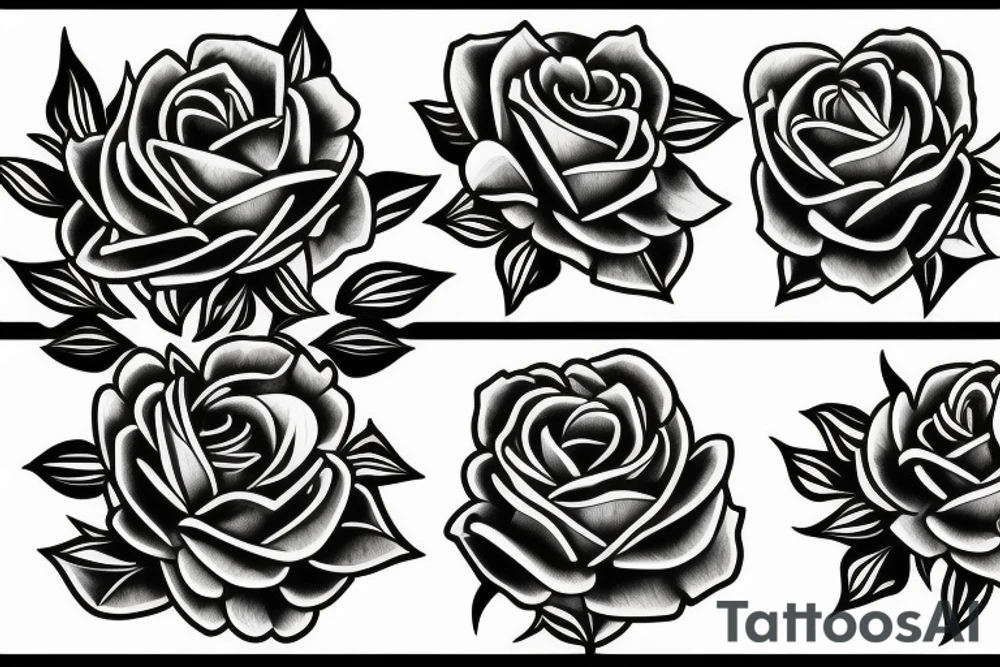 peonies and roses tattoo idea
