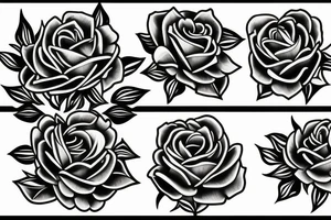 peonies and roses tattoo idea