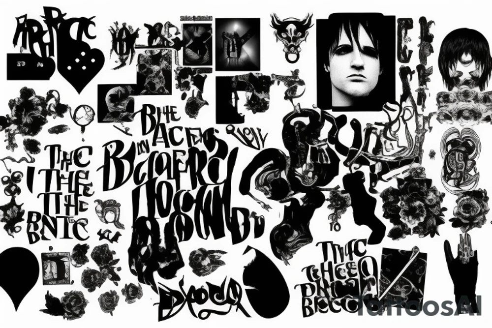 panic at the disco , bring me the horizon , my chemical romance tattoo idea