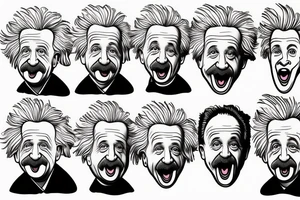 Albert Einstein with tongue tattoo idea