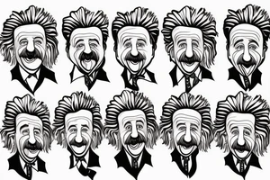 Albert Einstein with tongue tattoo idea