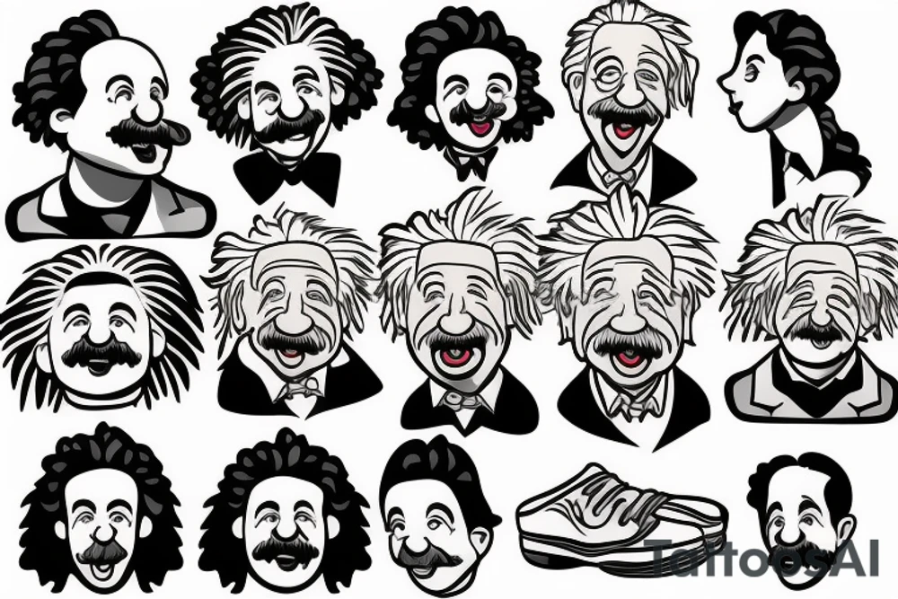 Albert Einstein with tongue tattoo idea