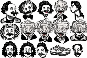 Albert Einstein with tongue tattoo idea