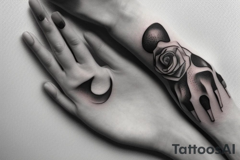 hand without skin tattoo idea