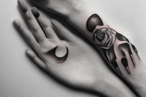 hand without skin tattoo idea