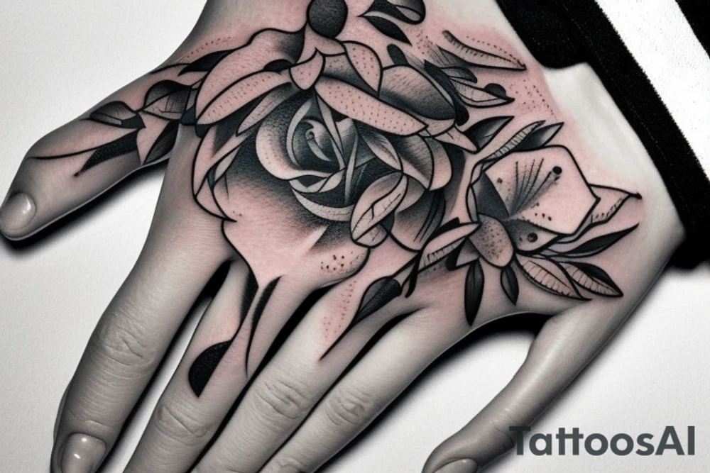 hand without skin tattoo idea