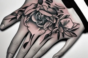 hand without skin tattoo idea